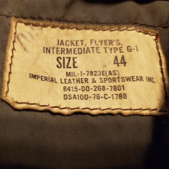 Leather Flyers Jacket Vintage Fur Collar - Picture 3 of 8